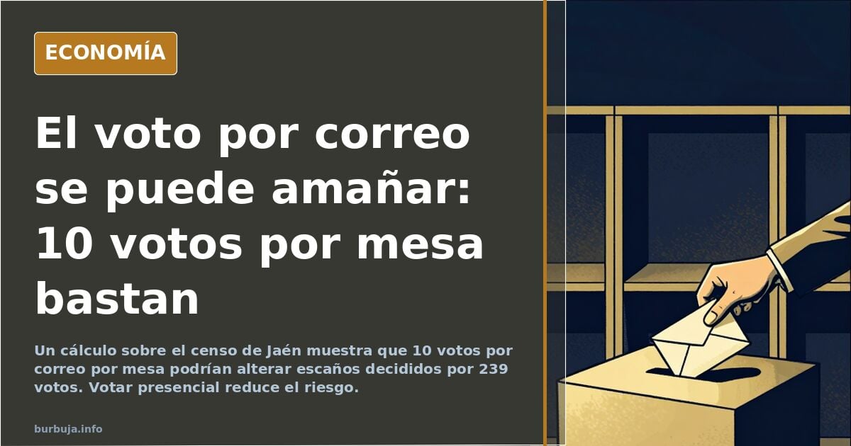 Como amañar el voto por correo contado por un trabajador de Correos