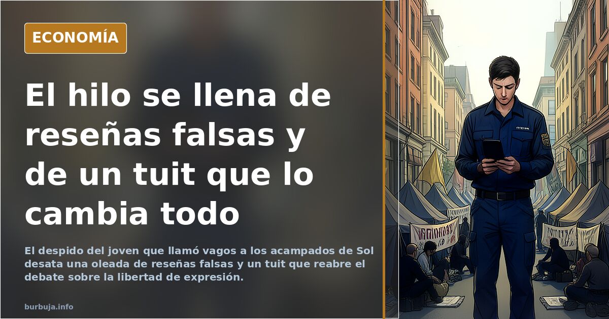 El chaval que se metió en La Puerta del Sol para llamar vagos a los que estaban allí sin trabajar, ha sido despedido de su trabajo.