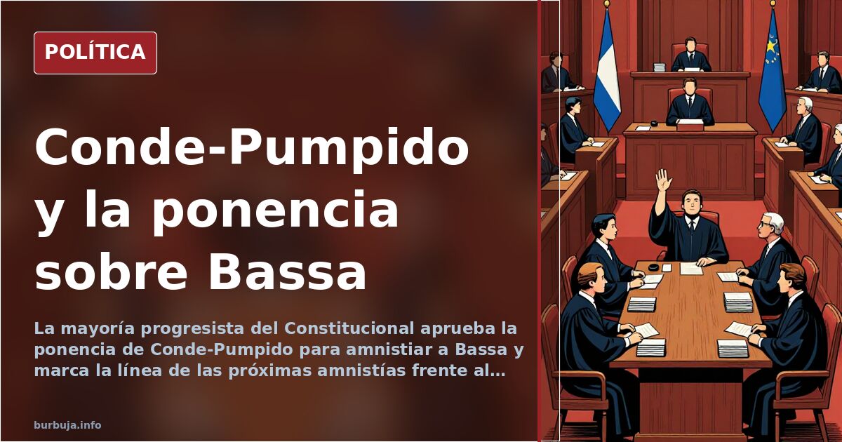 El Constitucional avala amnistiar a Bassa por 7 votos a 5