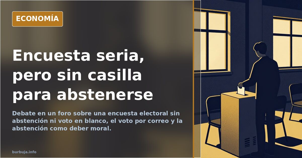 Debate sobre una encuesta sin abstención ni voto en blanco