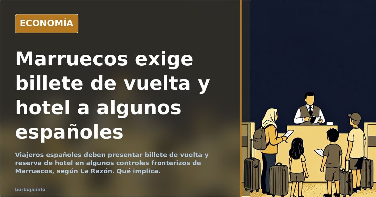 Marruecos endurece los controles fronterizos para los ciudadanos españoles.
➡️ Algunos viajeros deben presentar ahora billetes de vuelta y reservas d