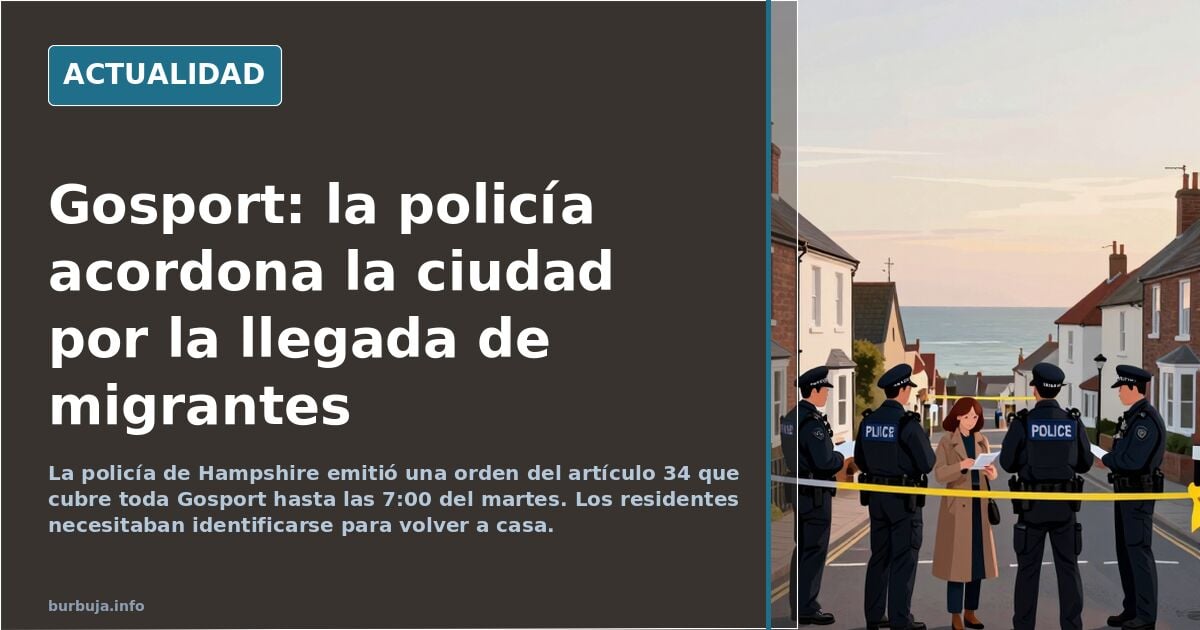 La policía ha acordonado toda una ciudad inglesa para proteger las embarcaciones de forasteros ilegales (Gosport, cerca de Portsmouth)