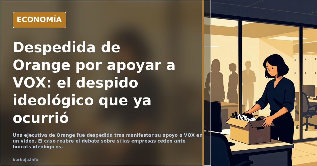 ¿Despidieron a esta ejecutiva de Orange por sus ideas políticas?
