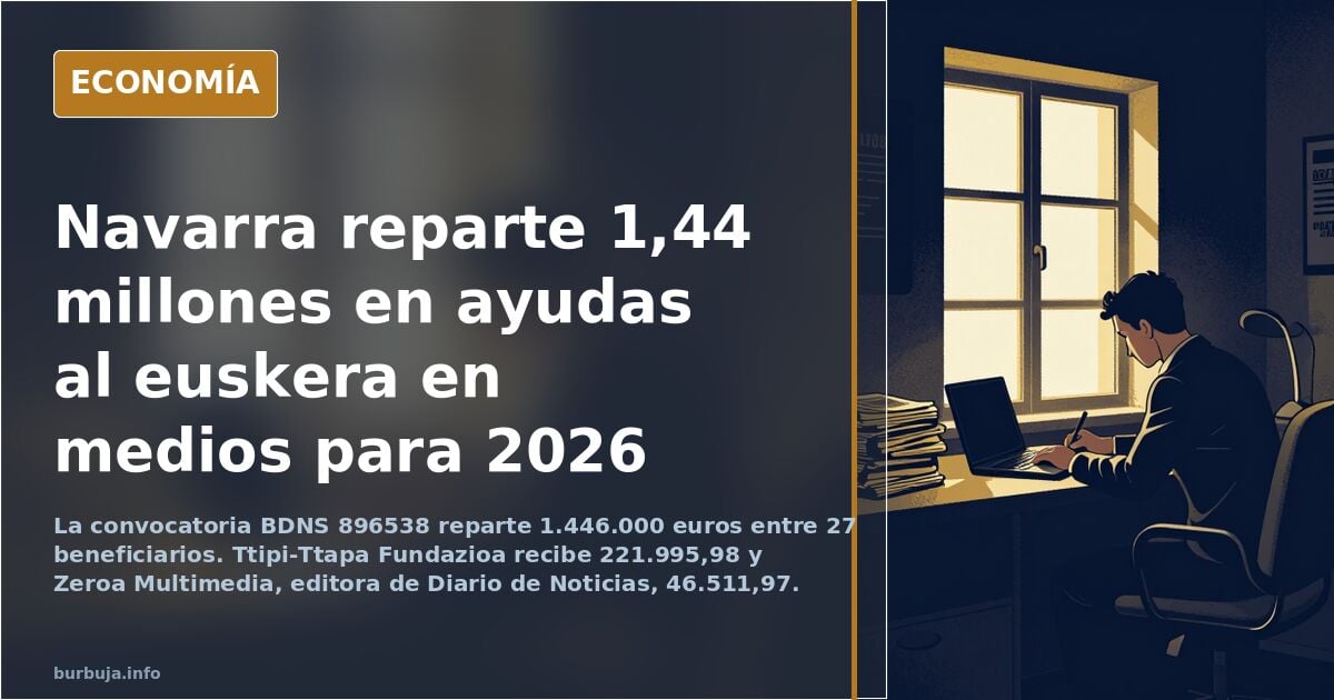 PSOE Navarra: 1.446.000€ de paguitas para medios en Euskera, Diario de Noticias 46.511,97€