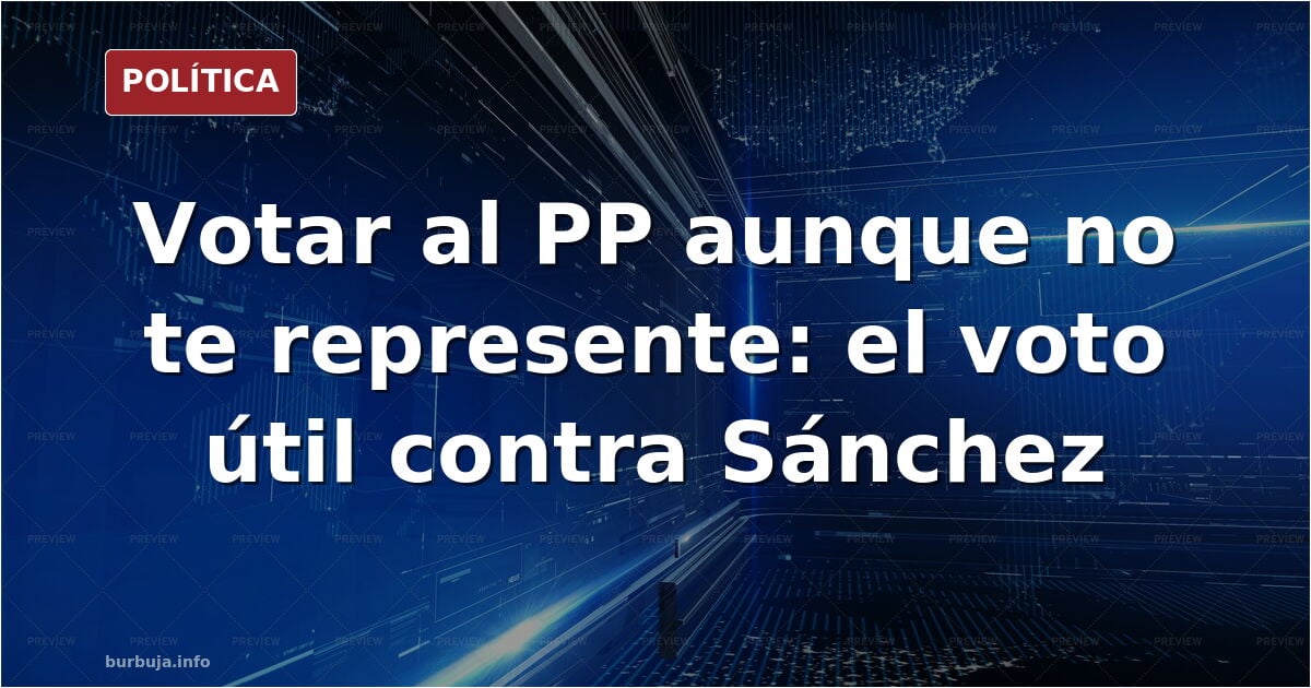 No puedo romper mis esquemas mentales para votar a Alvise.