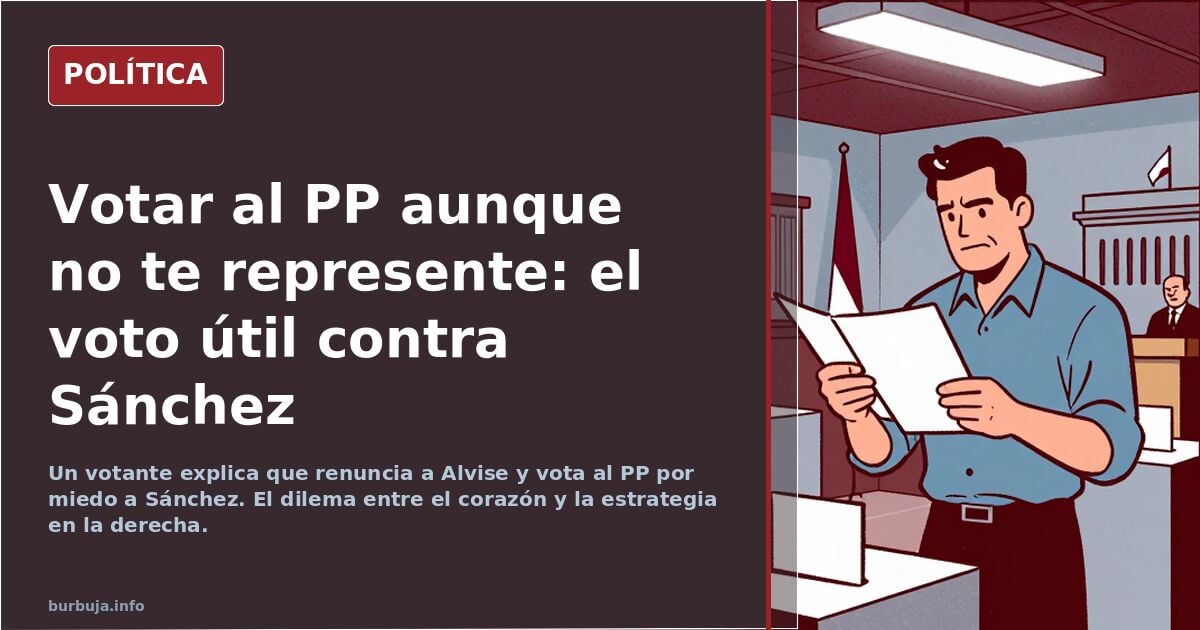 No puedo romper mis esquemas mentales para votar a Alvise.