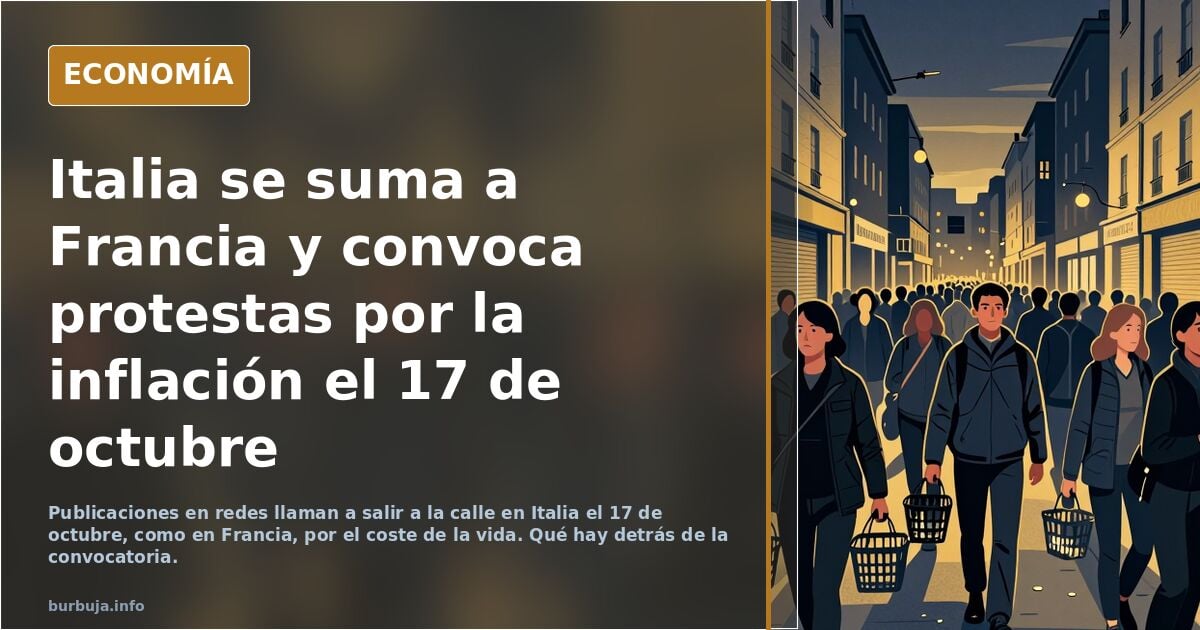 "Estamos cansados": La calle le estalla a Meloni por la alta inflación y el coste de la vida - protestas masivas convocadas 17 Octubre
