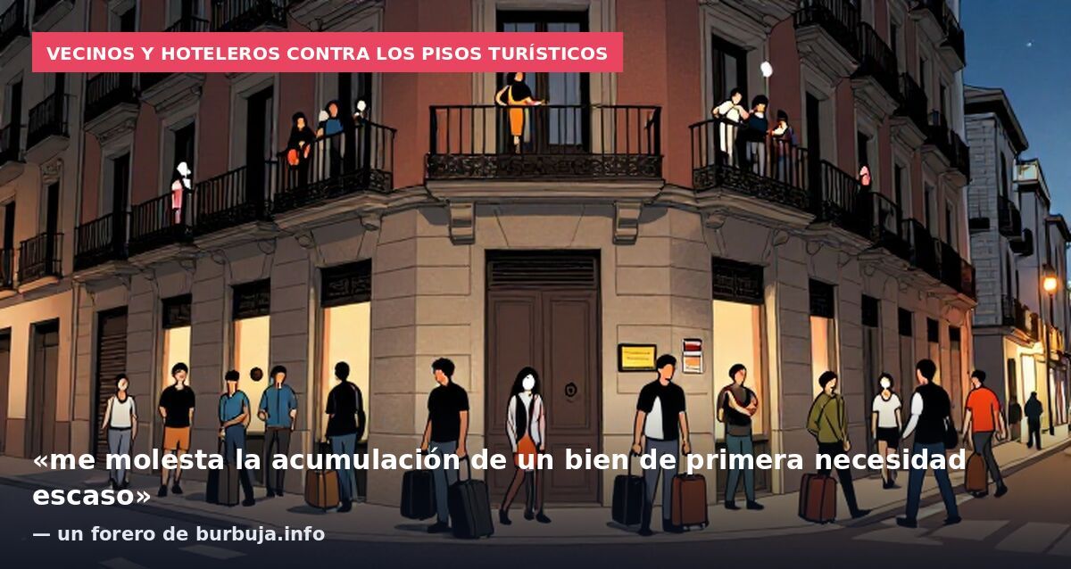 Vecinos y hoteleros contra los pisos turísticos: «me molesta la acumulación de un bien de primera necesidad escaso» — un forero de burbuja.info