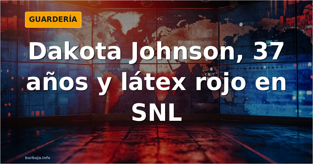 Dakota Johnson cumple 37 años con vestido de látex rojo en Saturday Night Live