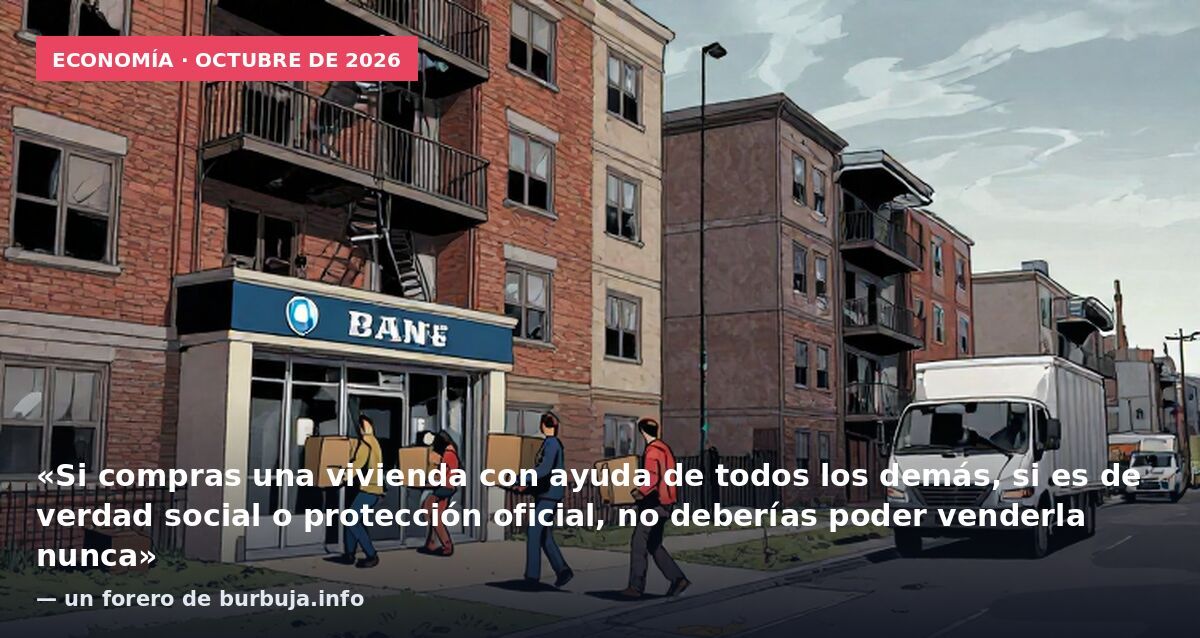 Brutal: Los que usen el prestamo del gobierno para financiar la compra no podran vender la vivienda a precio de mercado NUNCA