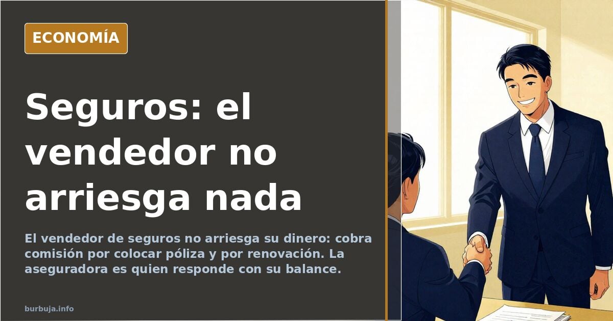 El negocio de los seguros: quién arriesga y quién cobra comisión