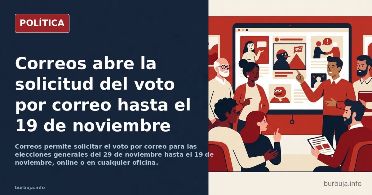 Ya podéis solicitar el voto por correos.
