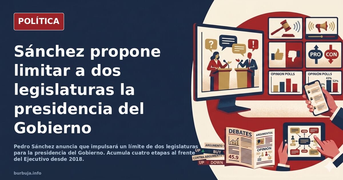 Pedro Sánchez en 2016: «Vamos a limitar el mandato a dos legislaturas para la presidencia del gobierno»