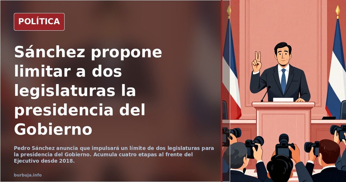 Pedro Sánchez en 2016: «Vamos a limitar el mandato a dos legislaturas para la presidencia del gobierno»