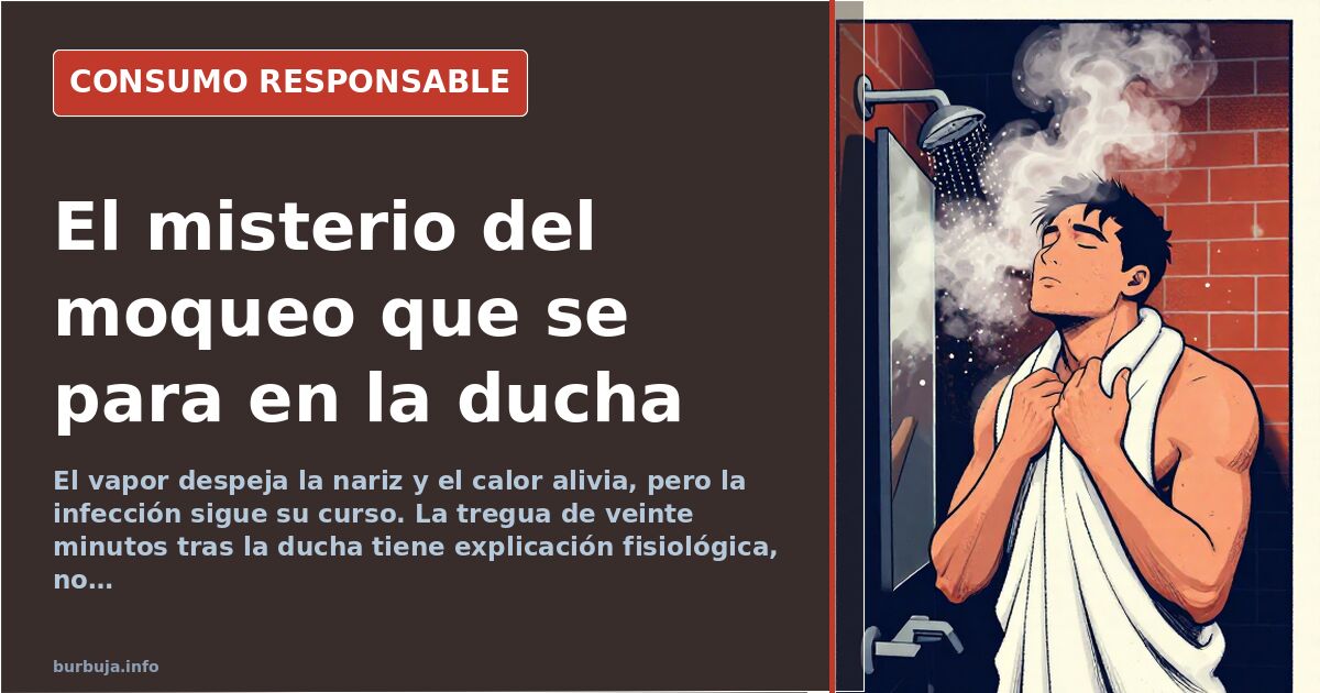 Ducha caliente y resfriado: por qué el alivio dura 20 minutos