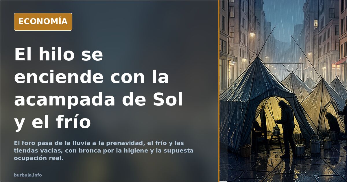 Inundaciones y caos en la acampada de Sol