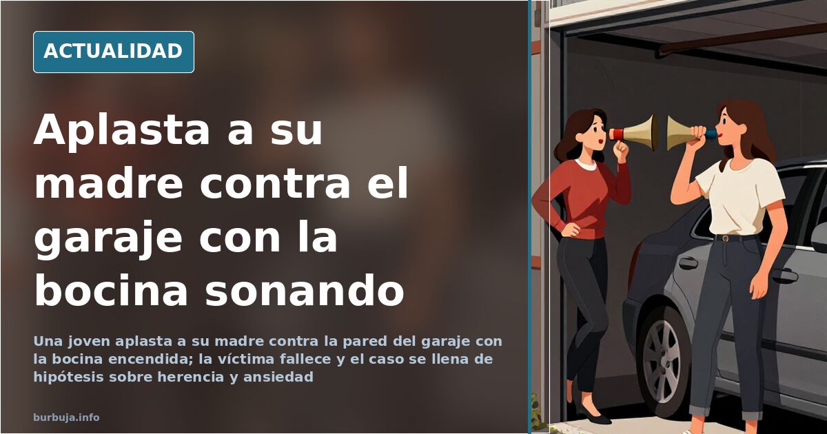 Una joven aplasta a su madre contra la pared del garaje