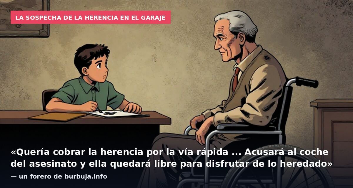 La sospecha de la herencia en el garaje: «Quería cobrar la herencia por la vía rápida ... Acusará al coche del asesinato y ella quedará libre para disfrutar de lo heredado» — un forero de burbuja.info