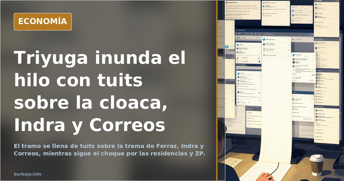 Triyuga inunda el hilo con tuits sobre la cloaca, Indra y Correos