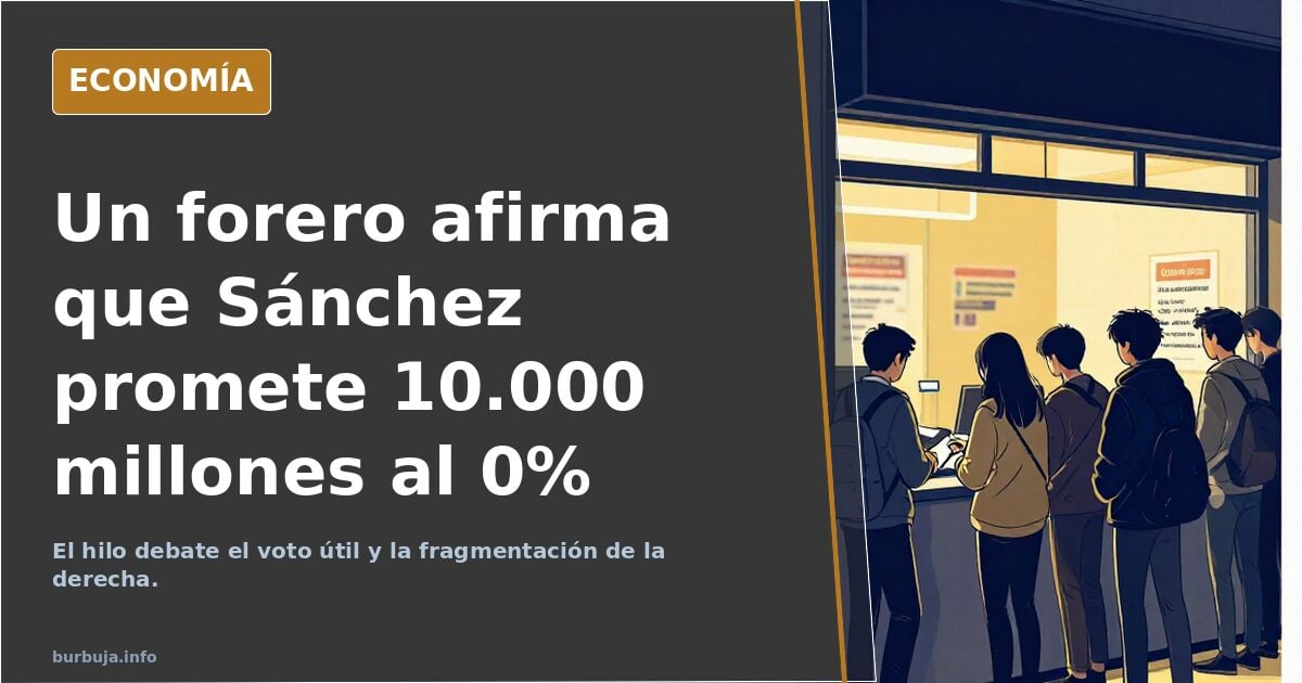 Forumsnutzer: Sánchez verspricht 10 Milliarden für zinslose Kredite