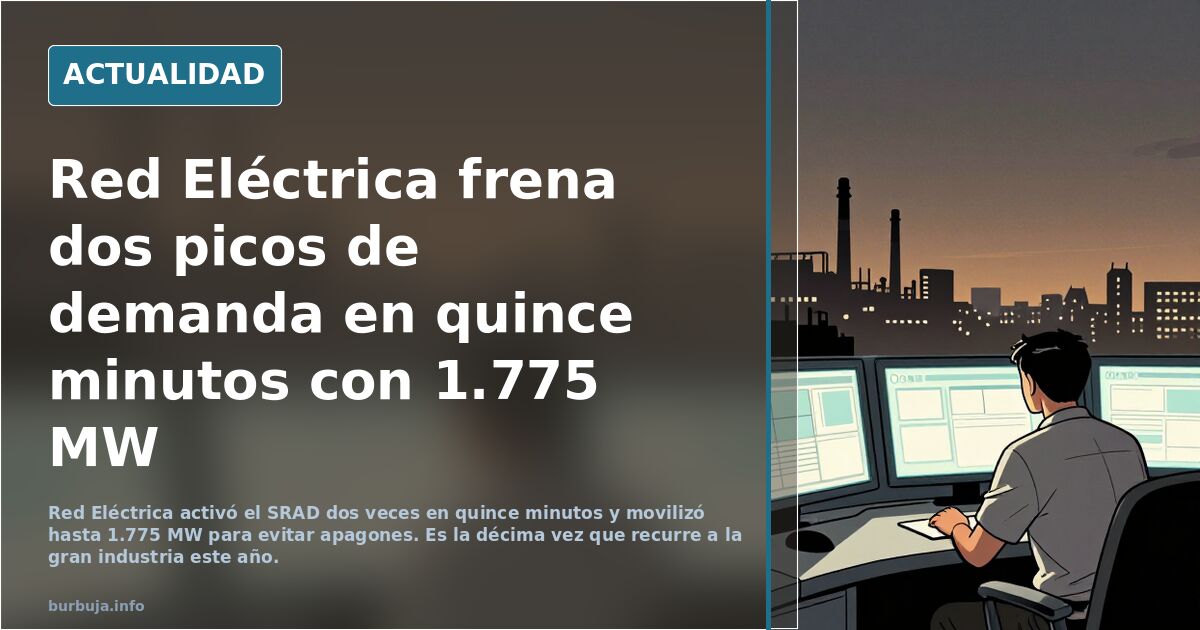 Red Eléctrica activa todos sus recursos en dos ocasiones en pocos minutos para evitar otro apagón
