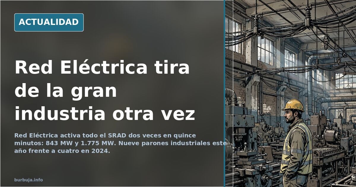 Red Eléctrica activa todo el SRAD dos veces en 15 minutos