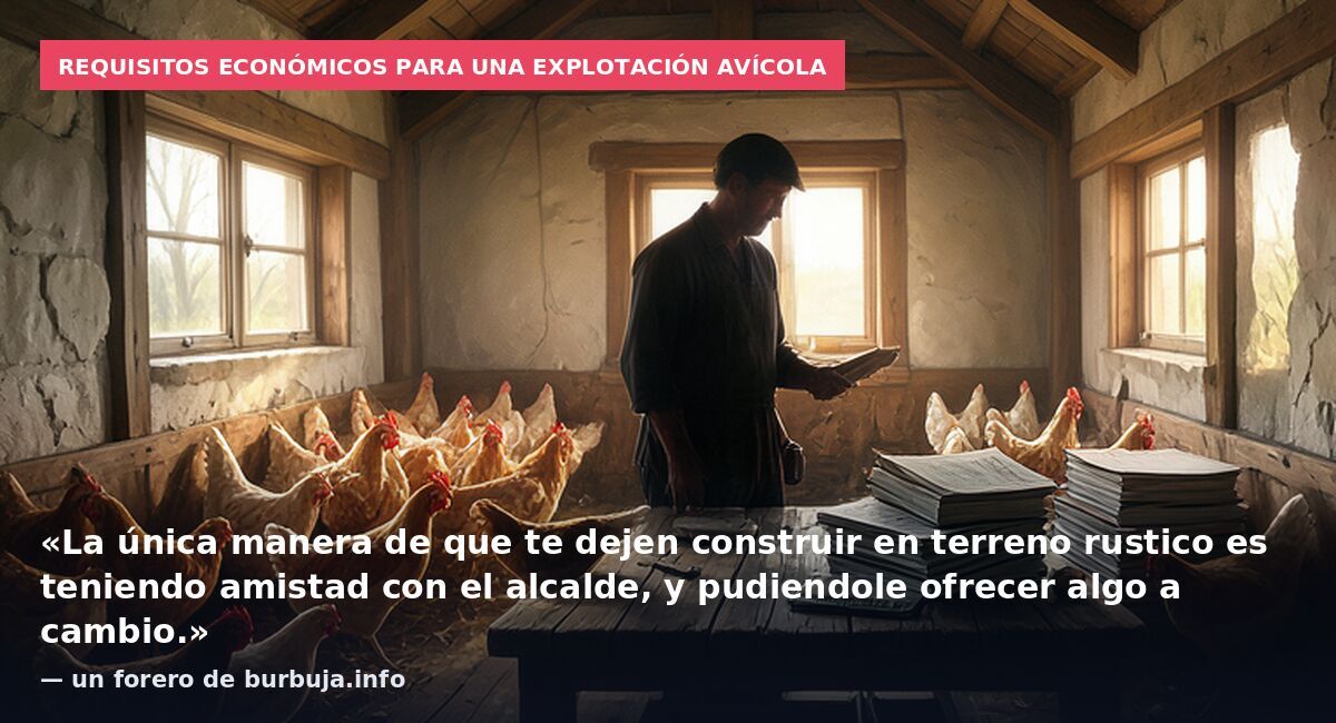 El truco para construir una caseta en un terreno rústico no protegido es tener gallinas