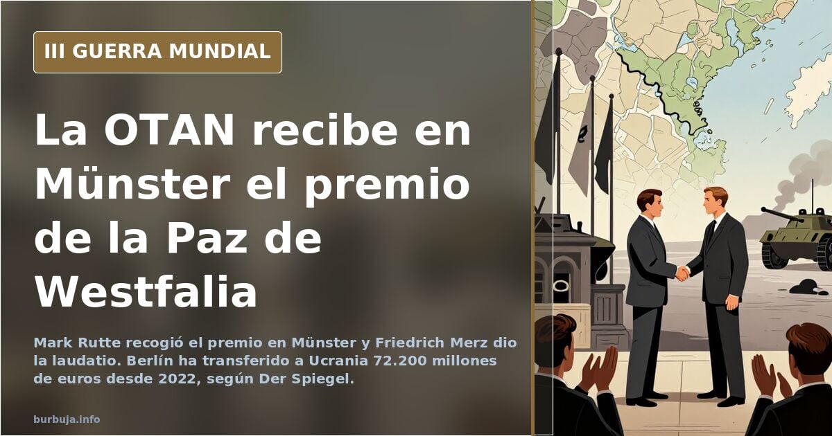 La OTAN recibe el premio internacional de la Paz de Westfalia