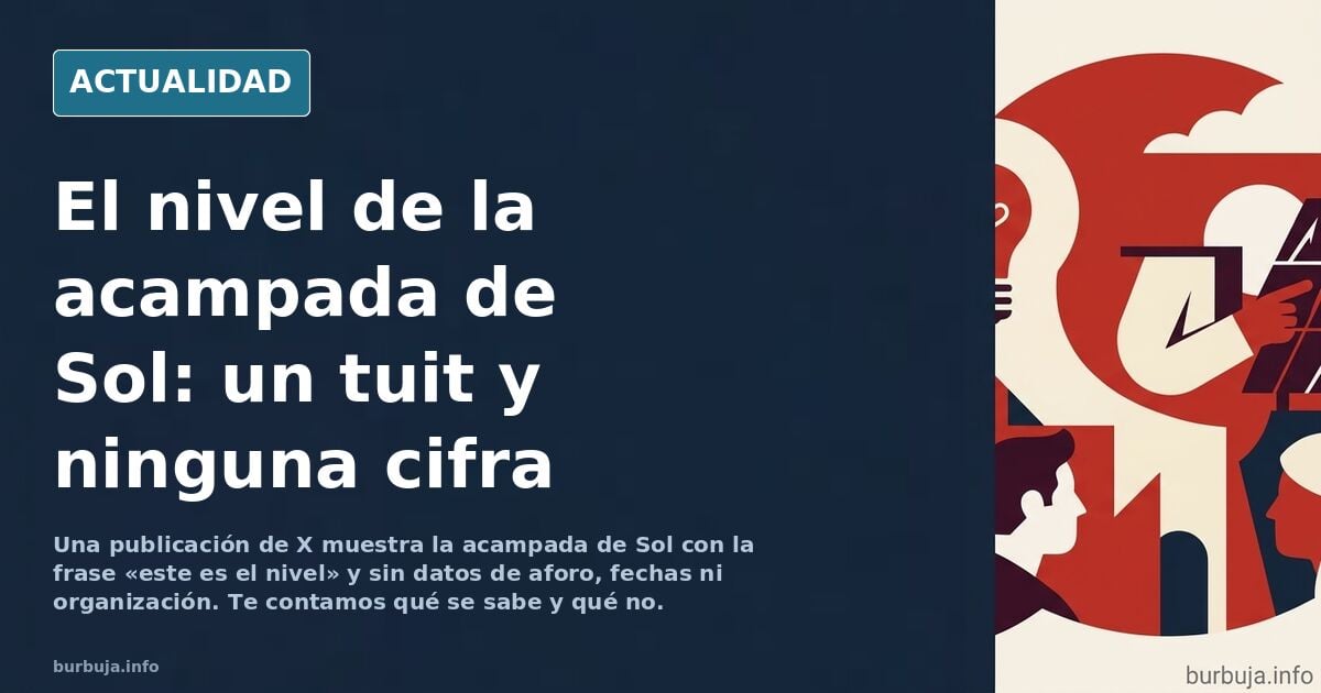 Este es el nivel de la acampada de Sol