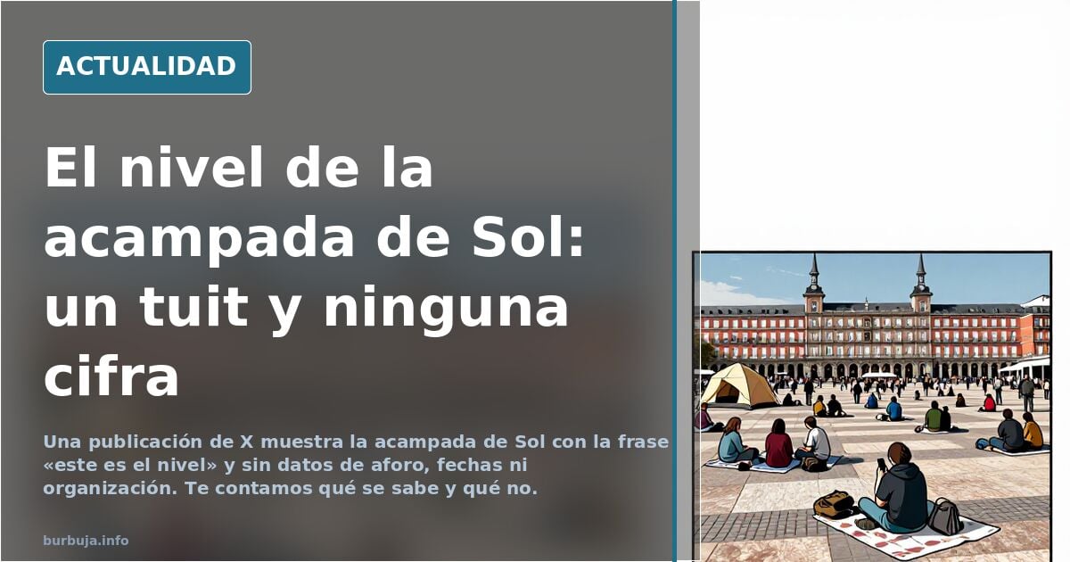 Este es el nivel de la acampada de Sol
