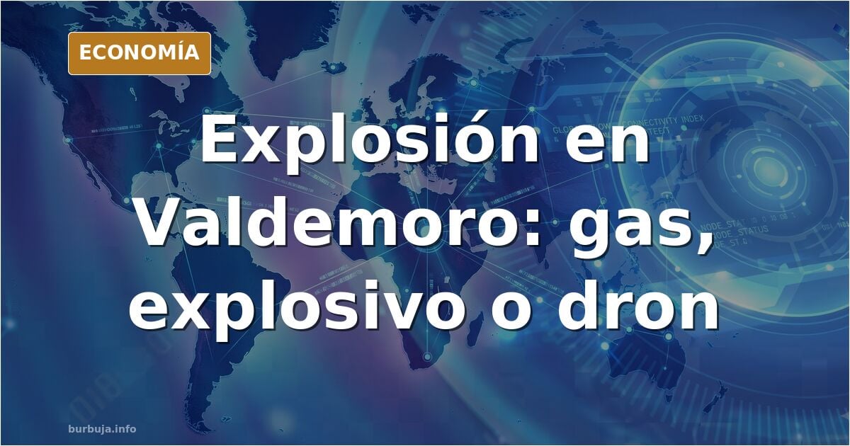 Fachada de vivienda dañada tras una explosión en Valdemoro, Madrid, con escombros en la calle y ventanas reventadas