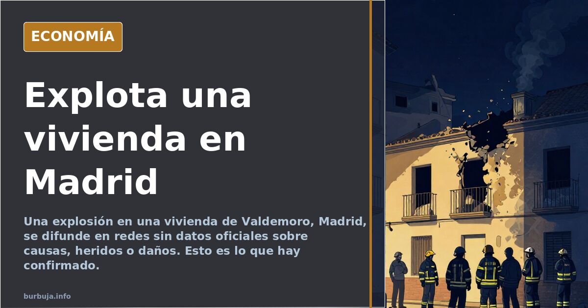 Explota una vivienda en Madrid