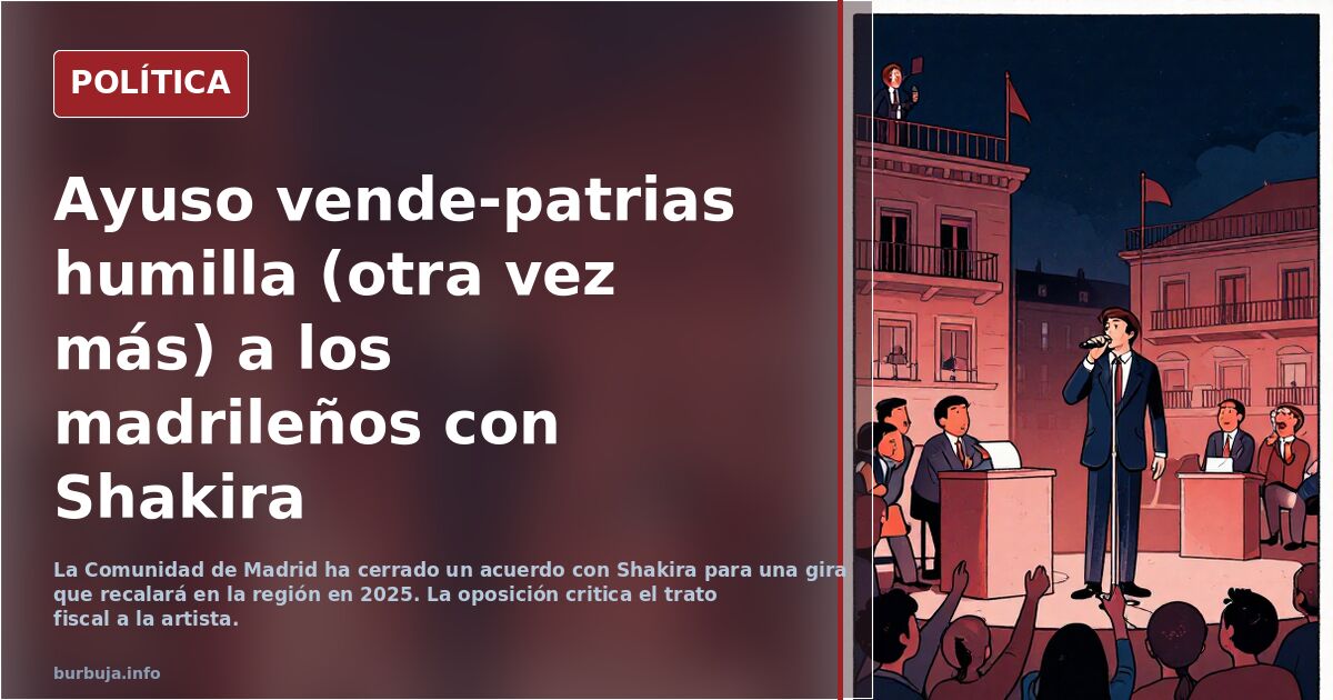 Ayuso y Shakira: ¿humillación a los madrileños?