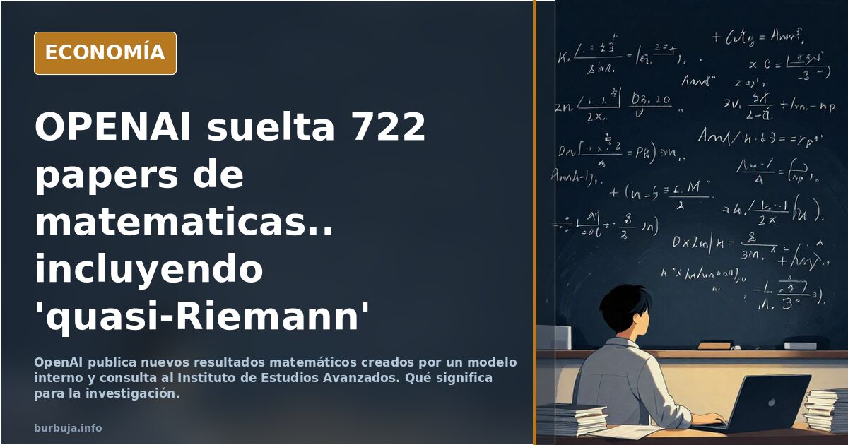 OPENAI suelta 722 papers de matematicas.. incluyendo 'quasi-Riemann'