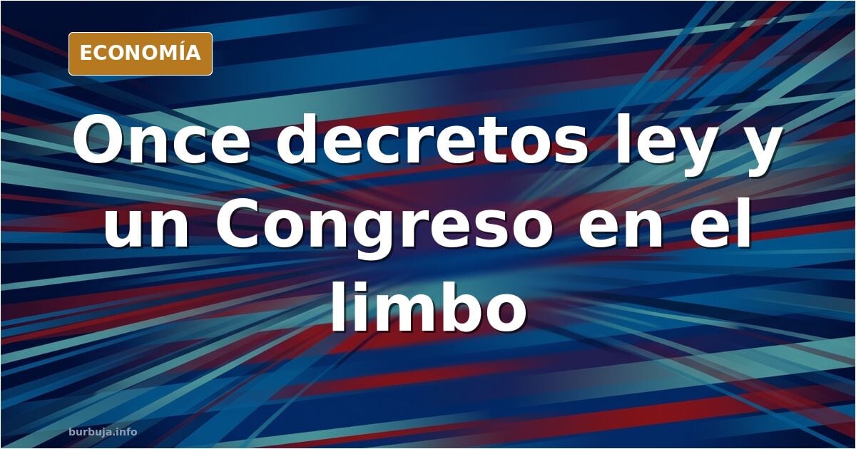 Ilustración editorial de un hemiciclo vacío con escaños dorados y un atril presidencial bajo luz azul marino