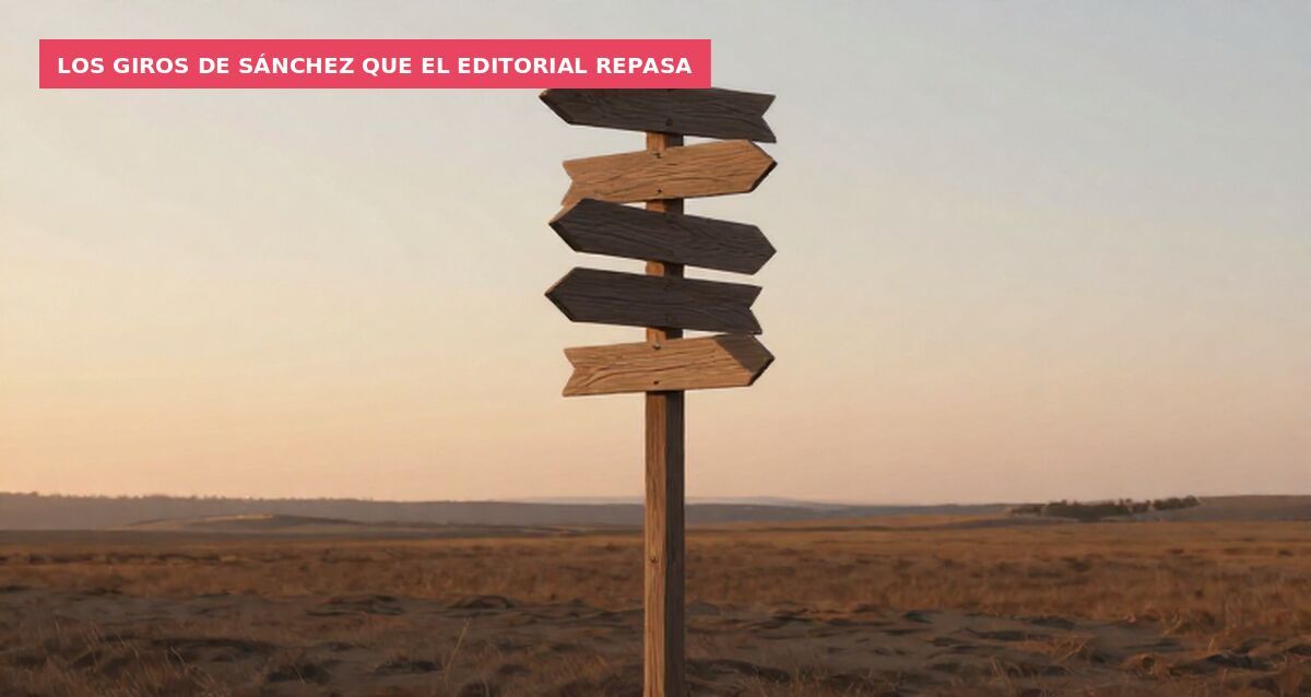 Los giros de Sánchez que el editorial repasa