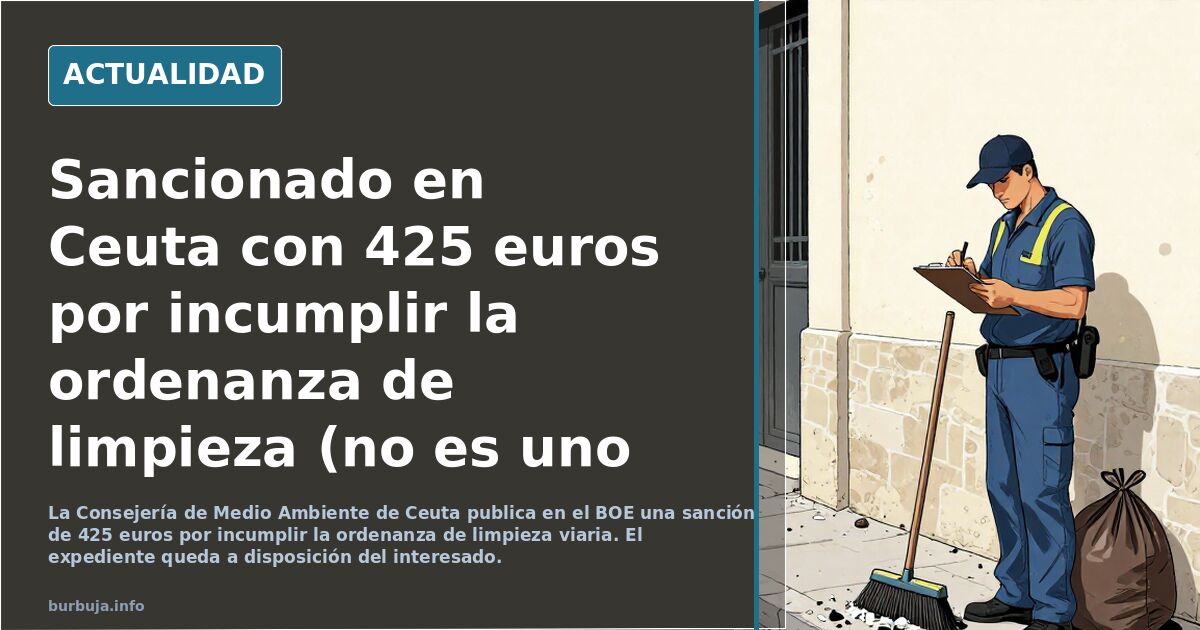 Sancionado en Ceuta con 425 euros por incumplir la ordenanza de limpieza (no es uno de los invasores)