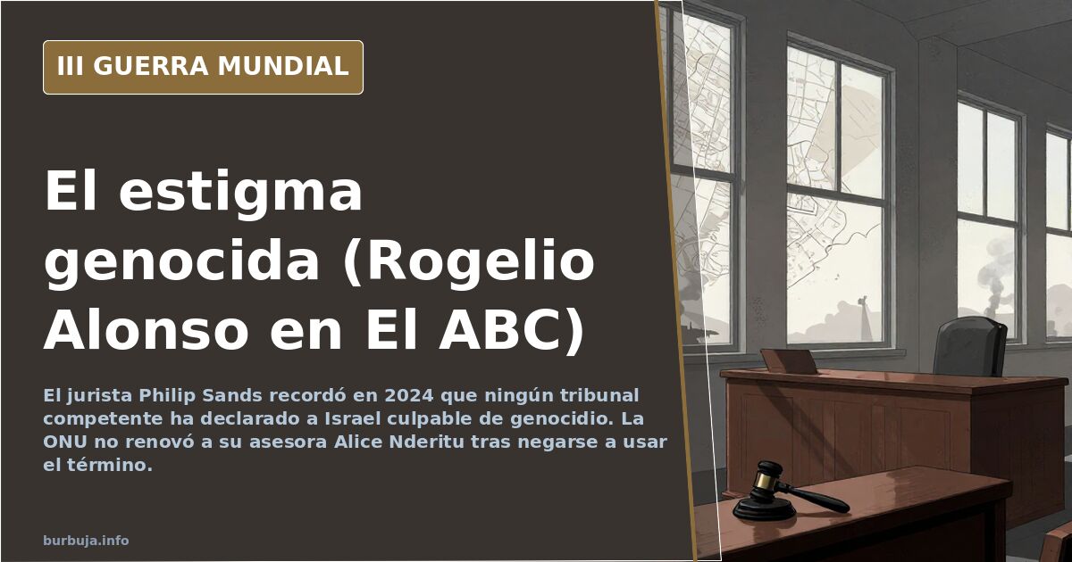 El estigma genocida (Rogelio Alonso en El ABC)