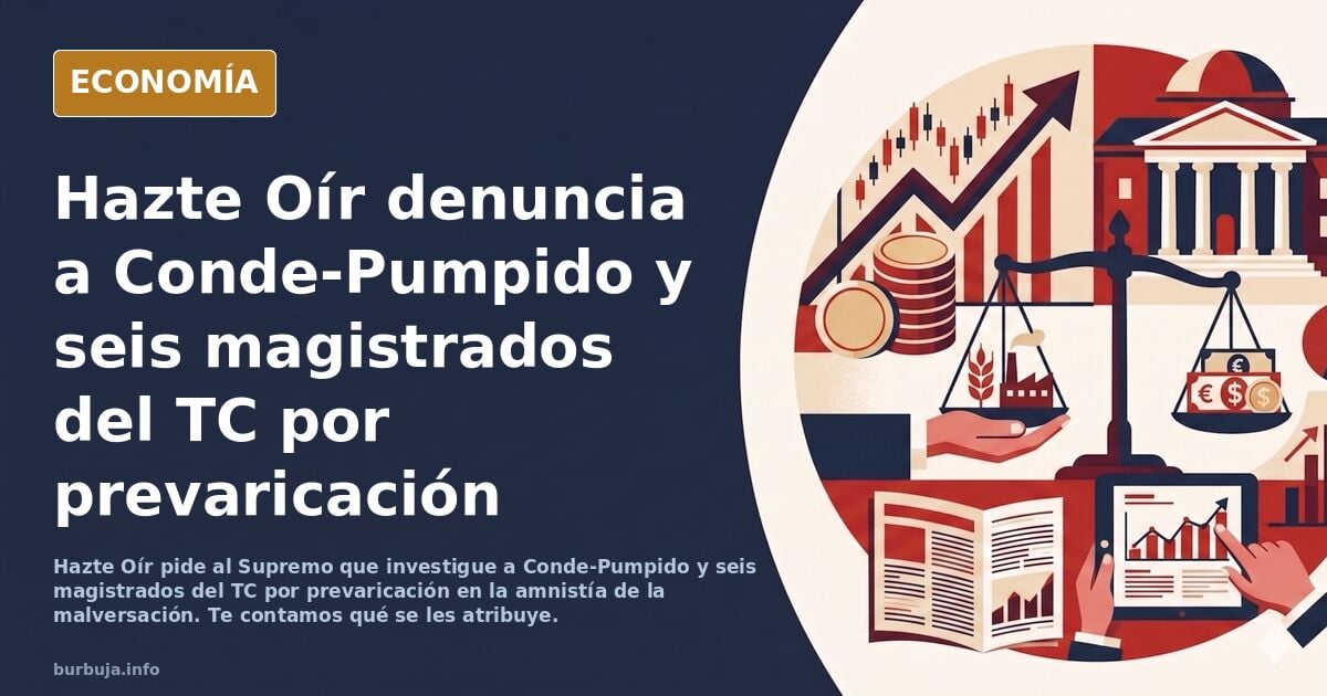 Pumpido y el resto de magistrados sanchistas del TC denunciados por PREVARICAR en la sentencia de la amnistía.