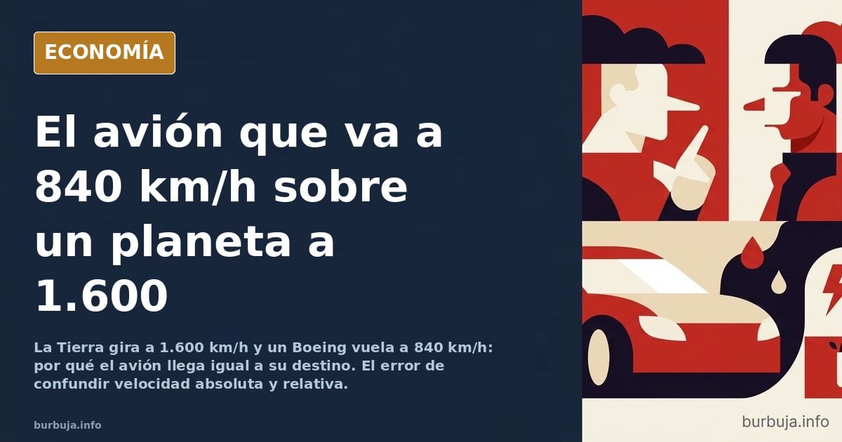 La Tierra rota a 1.600 km/h: por qué el avión llega igual