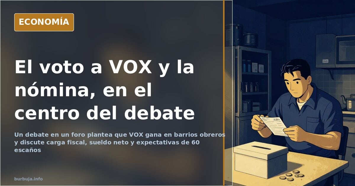 Debate en foro: VOX, la nómina y los barrios obreros