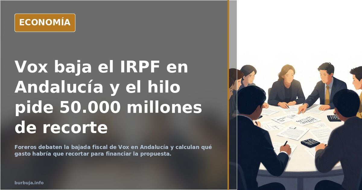 La propuesta fiscal de Vox: 15% de IRPF hasta los 70.000 euros anuales