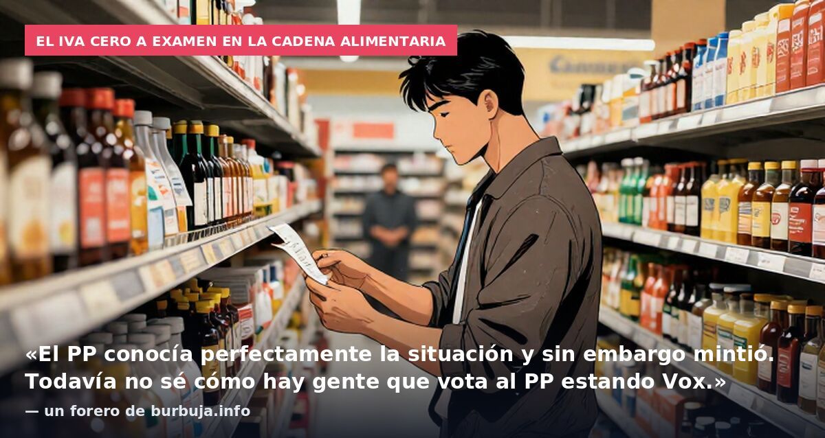 El PP propone un IVA del 0% para todos los alimentos ...