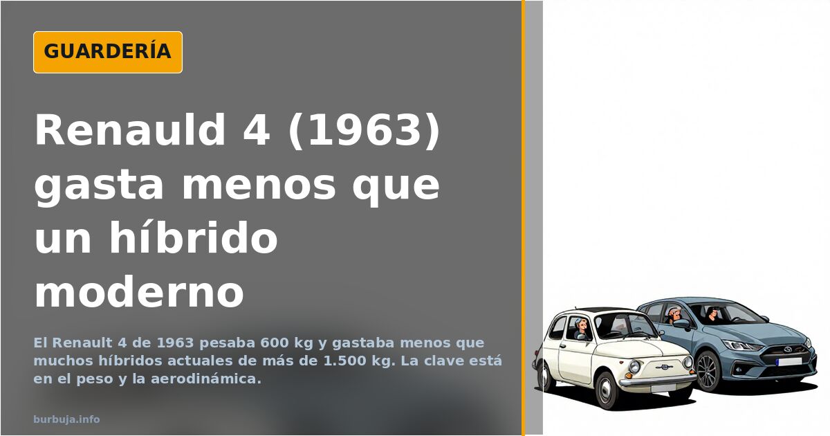 Renauld 4 (1963) gasta menos que un híbrido moderno