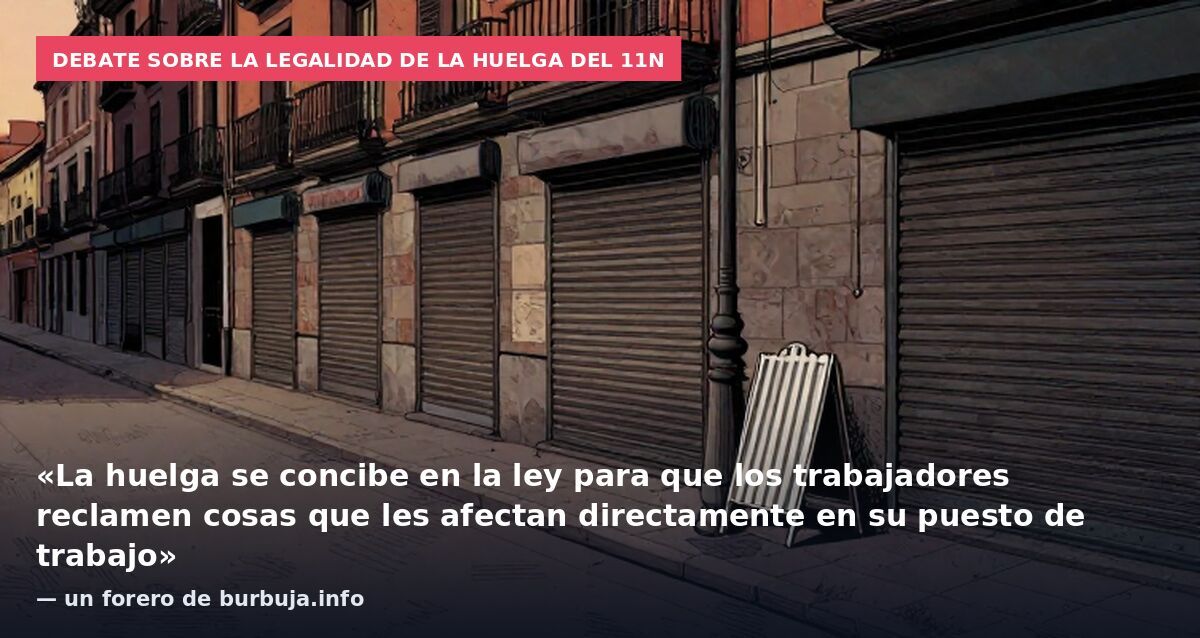 La huelga general por la vivienda del 11 de noviembre es ilegal