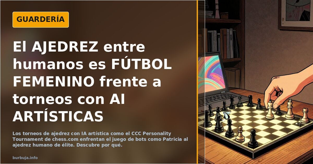 El AJEDREZ entre humanos es FÚTBOL FEMENINO frente a torneos con AI ARTÍSTICAS