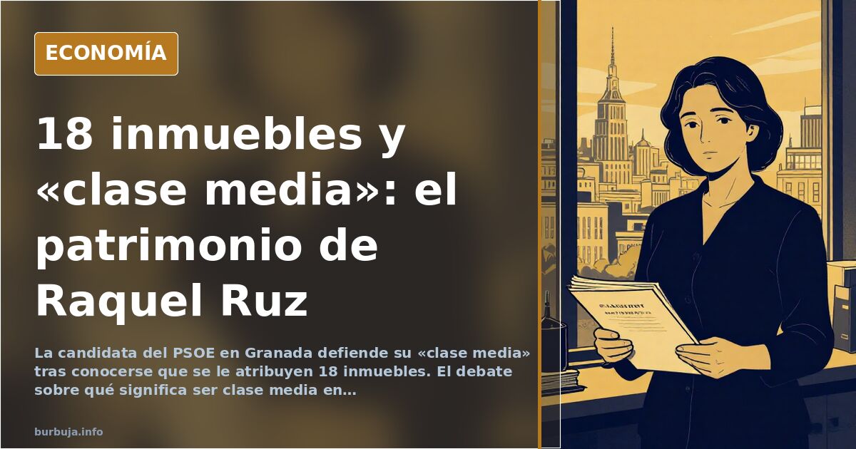 Candidata del PSOE con 18 inmuebles: «soy clase media»
