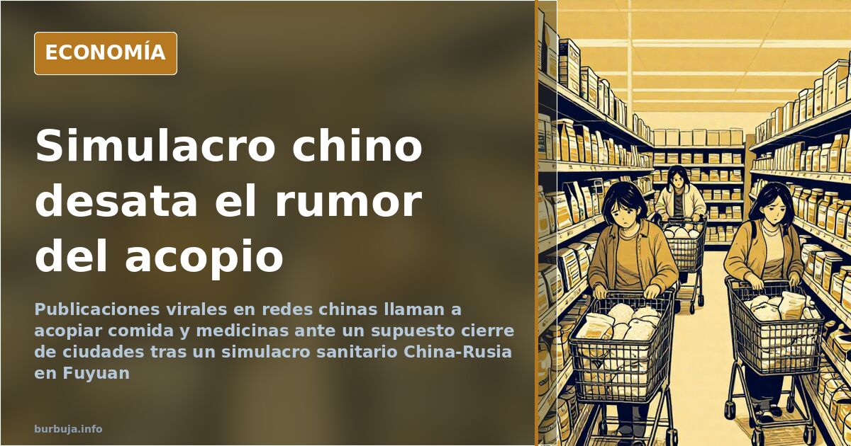 Rumor en redes chinas llama al acopio ante un simulacro sanitario