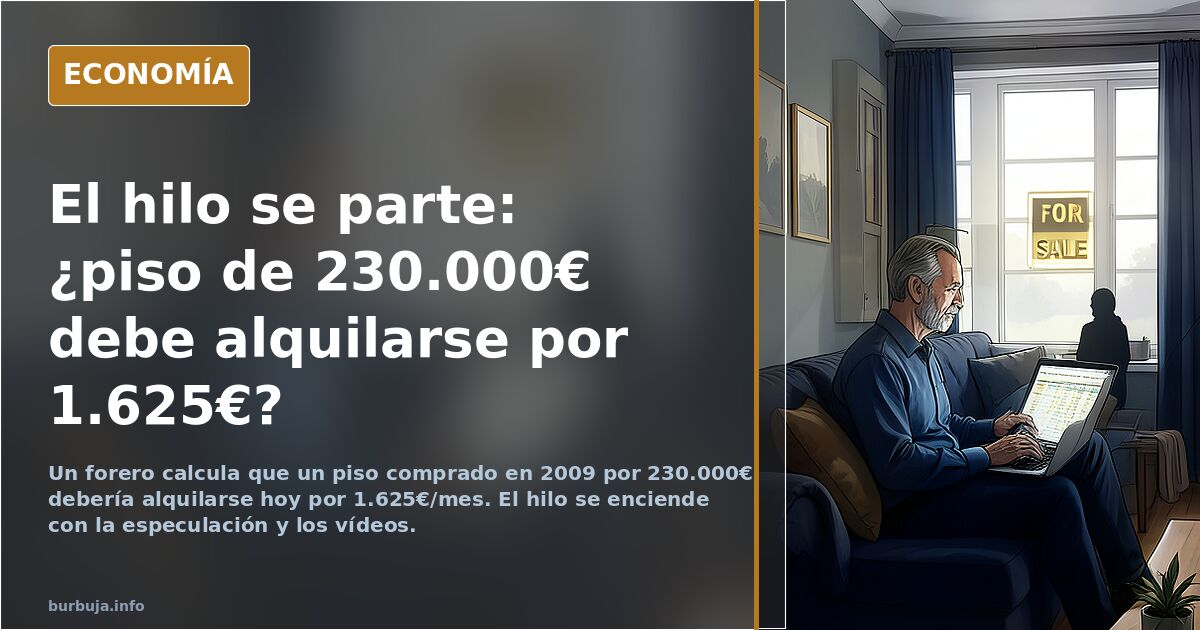 Alquileres son DEMASIADO BARATOS EN RELACIÓN A PRECIO vivienda|Mínimo 500€/mes por 100.000€ valor vivienda|Sánchez ha bajado 44% los pisos en alquiler