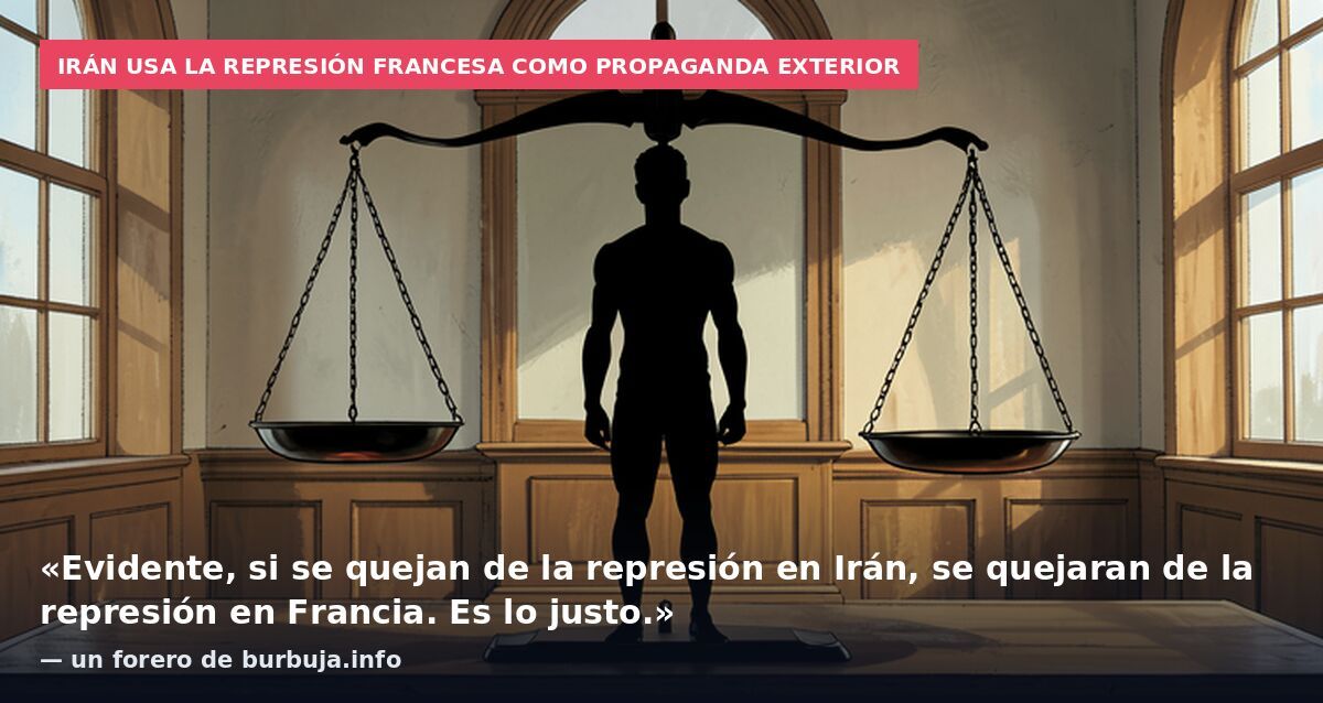 Irán usa la represión francesa como propaganda exterior: «Evidente, si se quejan de la represión en Irán, se quejaran de la represión en Francia. Es lo justo.» — un forero de burbuja.info